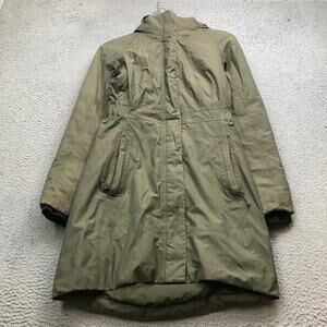 The North Face Arctic Parka II Jacket Hoodie Womens XS Snap Green NF0A35BQ